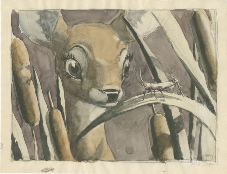 Mel Shaw, visual development for Bambi, c. 1942.