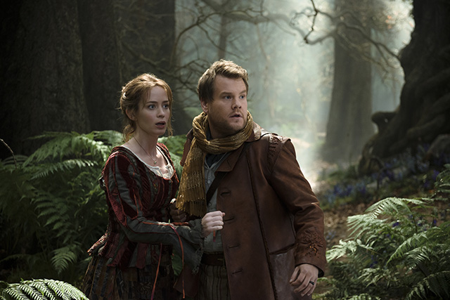 Emily Blunt and James Corden star as a baker and his wife who wish to start a family in “Into the Woods,” a modern twist on beloved fairy tales. Based on the Tony®-winning musical, the film hits theaters nationwide Dec. 25, 2014. Photo by: Peter Mountain. © 2014 Disney Enterprises, Inc. All Rights Reserved.
