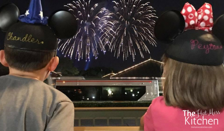 fireworks at hollywood studios from the bus stop - thehotmesskitchen