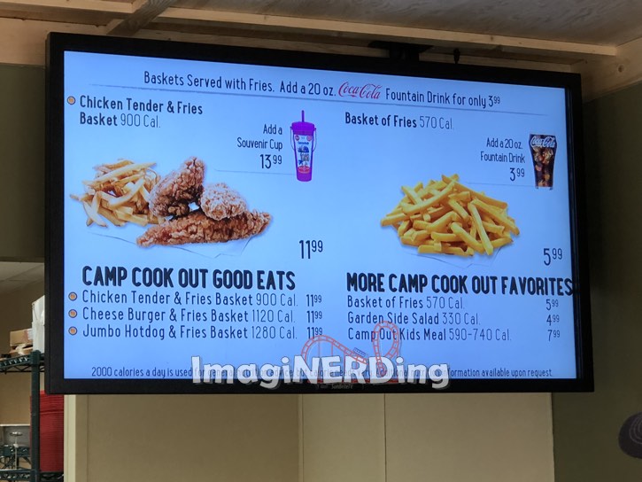 carowinds 2018 camp cook out menu