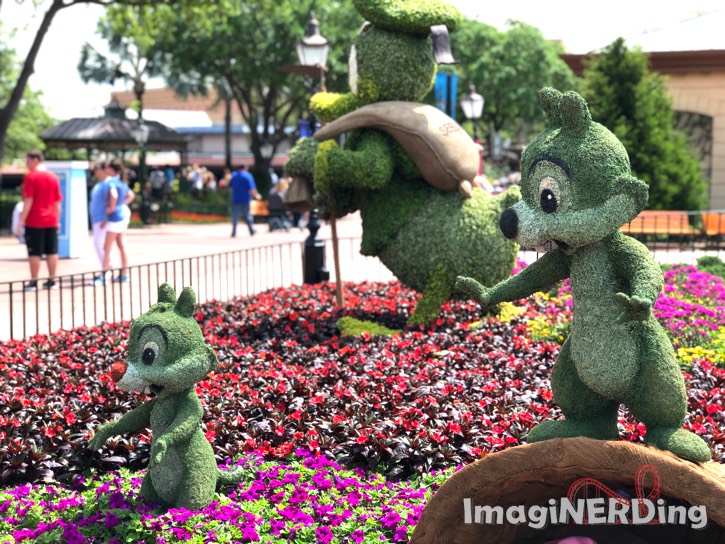 Epcot Food and Garden Festival 2019 Chip and Dale Topiary