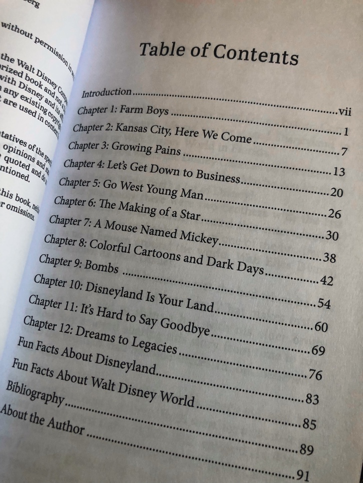 Meet the Disney brothers table of content