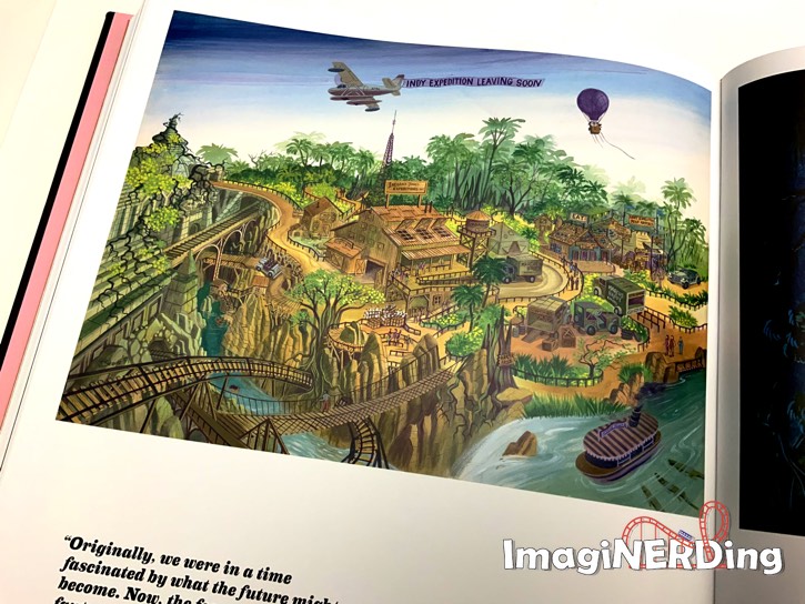 concept art of the Indiana Jones adventure at Disneyland from the book: Walt Disney's Disneyland