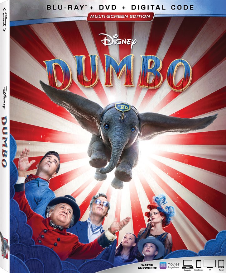 cover of Tim Burton's live-action dumbo movie
