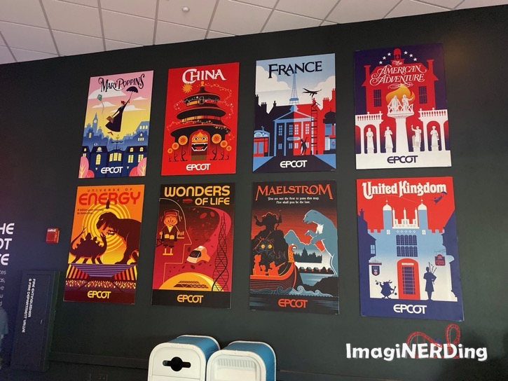 various ephor experience attraction posters on the wall
