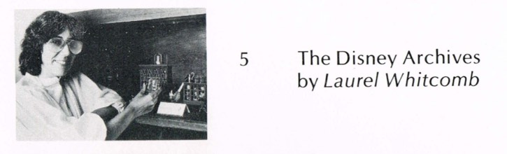 table of content listing for the1978 article on The Disney Archives from Disney News
