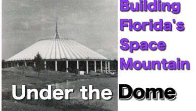 photo of space mountain under construction from 1974