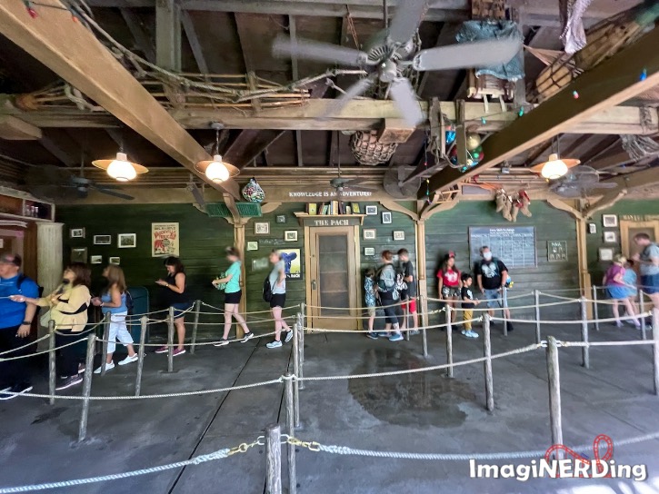 An image of the extended queue of the Jungle Cruise of the Magic Kingdom