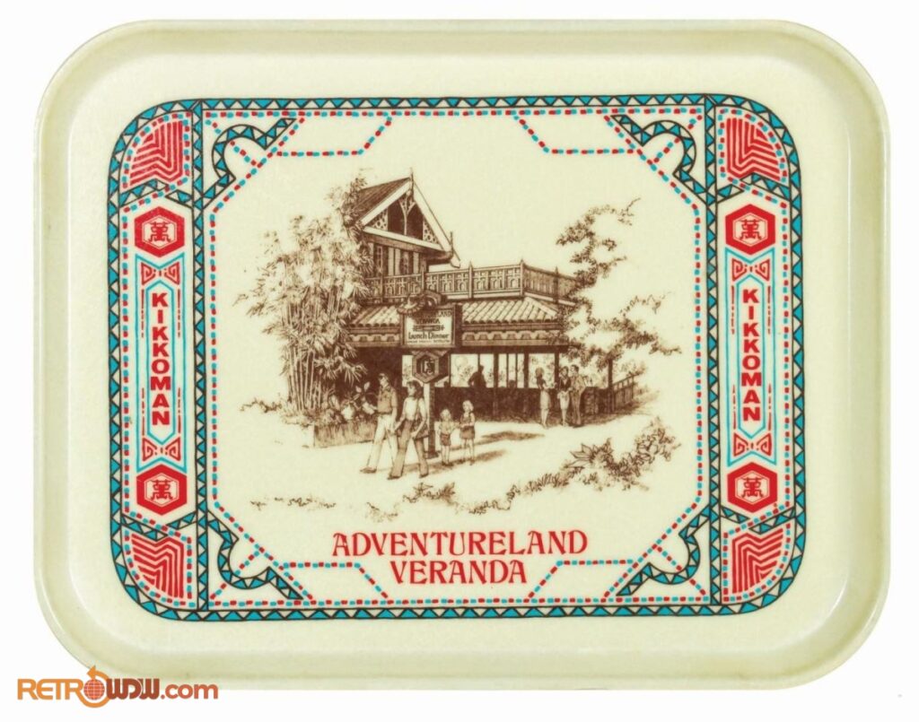 Thanks to the folks at RetroWDW for the image of this tray from the Adventureland Veranda at the Magic Kingdom.