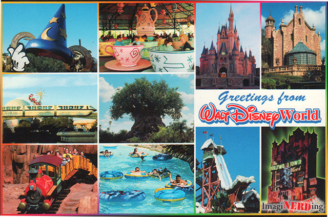 greetings from Walt Disney world postcard