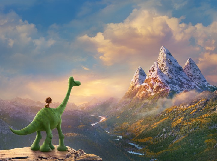 AN UNLIKELY PAIR - In Disney•Pixar's THE GOOD DINOSAUR, Arlo, an Apatosaurus, encounters a human named Spot. Together, they brave an epic journey through a harsh and mysterious landscape. Directed by Peter Sohn, THE GOOD DINOSAUR opens in theaters nationwide Nov. 25, 2015. ©2015 Disney•Pixar. All Rights Reserved.