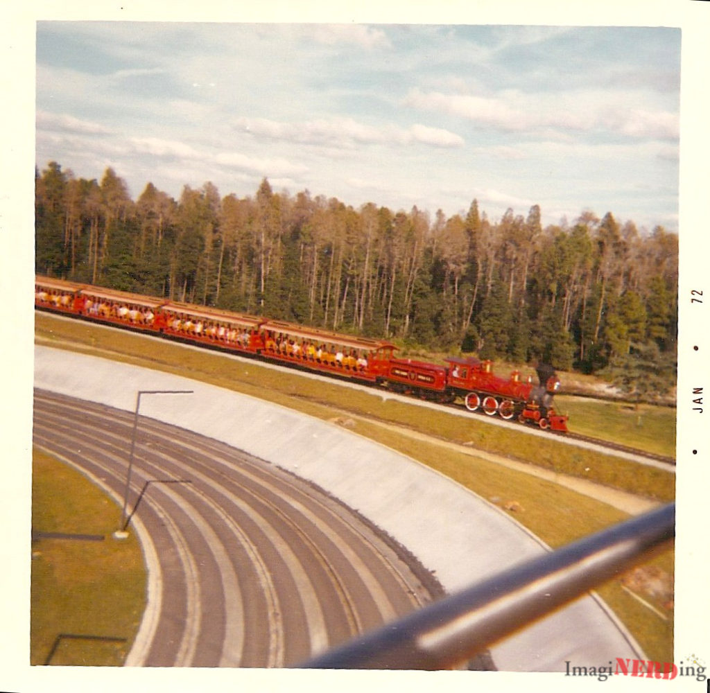 The Walt Disney World Railroad from the Skyway.