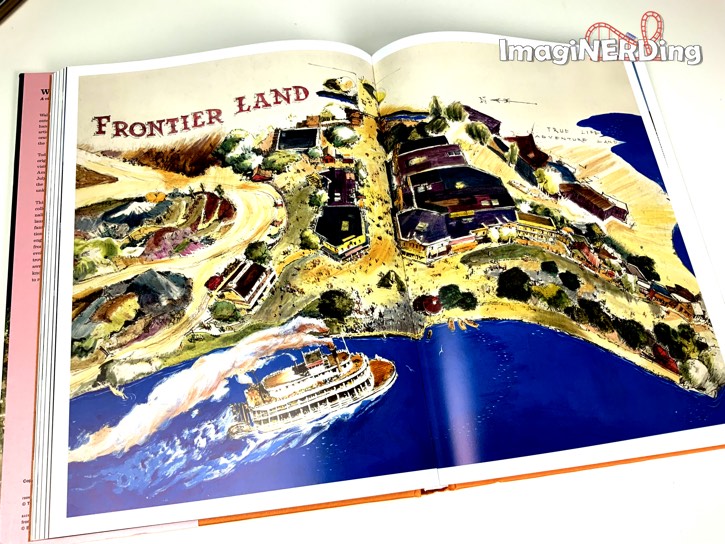 concept art of Frontierlnd at Disneyland from the book Walt Disneys Disneyland