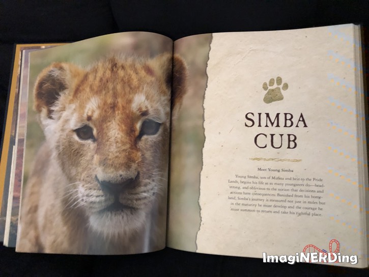 a page from the Art and Making of the Lion King book featuring Simba Cub
