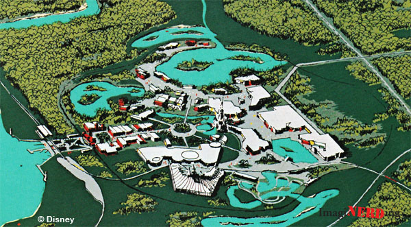 1969 preview map of the Magic Kingdom