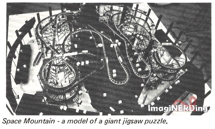 image of the model for the Magic Kingdom's Space Mountain from 1974